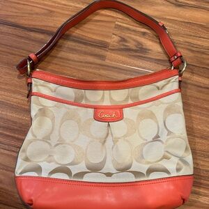 Coach Tan and orange bag